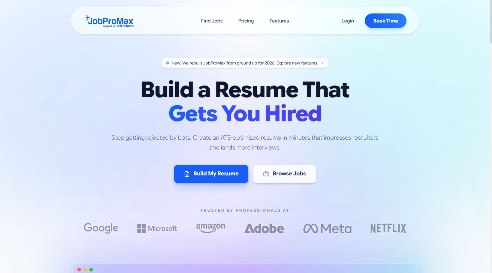JobProMax project screenshot